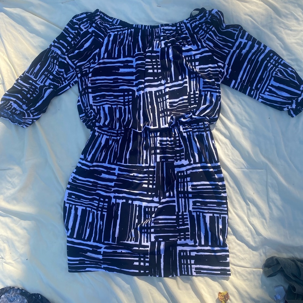 Fun Black and White Patterned Dress